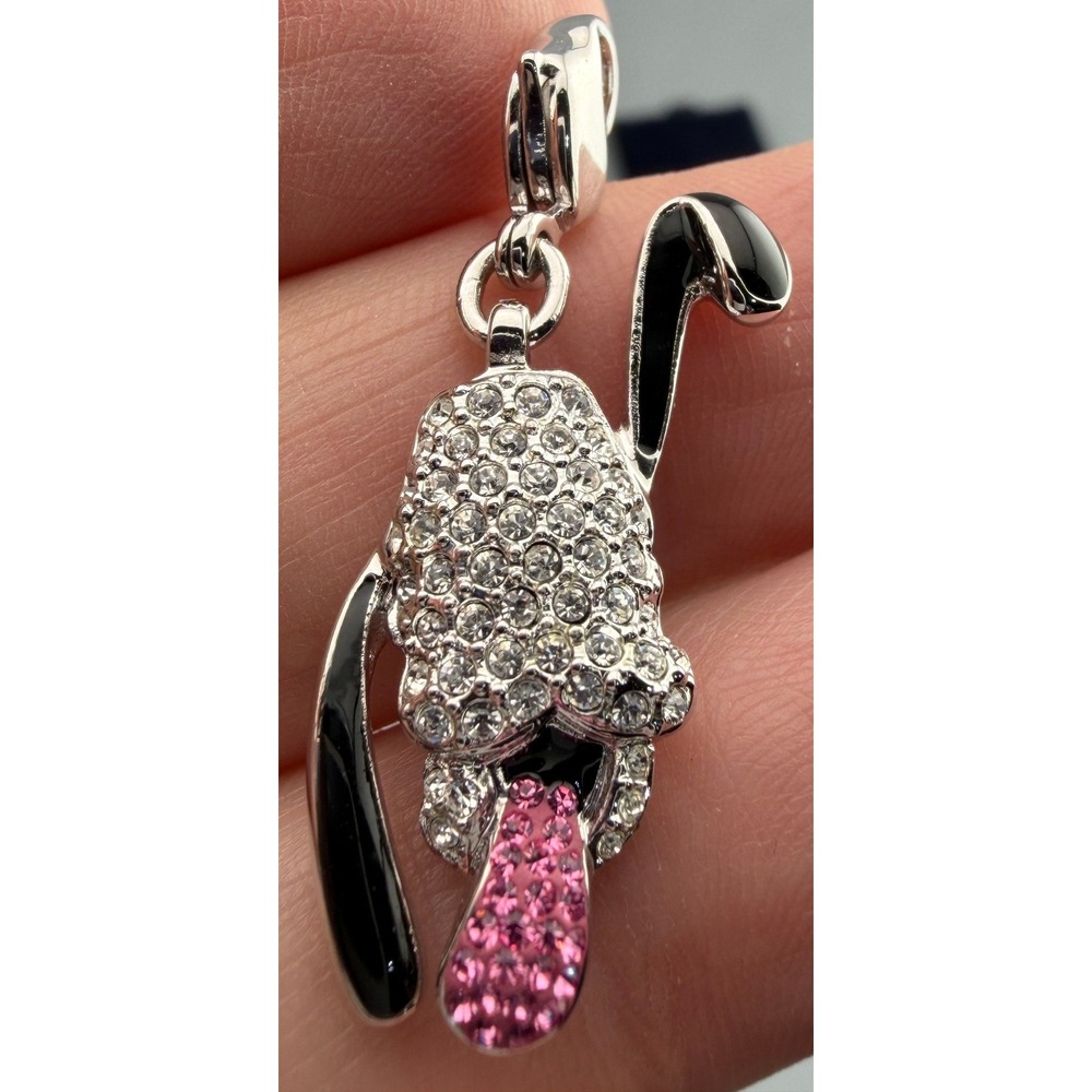 Vintage Swarovski Disney Pluto Crystal Charm Dangle Pendant Box COA Tag Retired